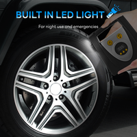Pompa Angin Ban Mini Portabel Digital Richtek 12V Bahan ABS dengan 3 Lampu LED 120W Pengisian Cepat & Lampu Darurat Bersertifikasi CE