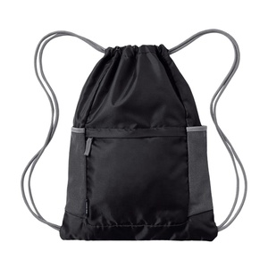 Sac à dos promotionnel personnalisé d'origine usine, sac de shopping en polyester pas cher avec cordon de serrage - Product Image 4