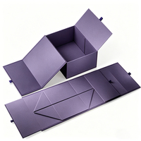 Boîte cadeau pliable en papier avec fermeture magnétique, élégante et de qualité supérieure, pour chaussures, avec motif gaufré simple