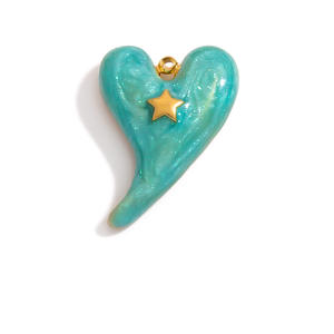 Liontin Ikan Bunga Hati Trendy SUMMLY, Lapisan Emas 18K, Baja Anti Karat, DIY, Anti Air, untuk Pembuatan Perhiasan - Product Image 3