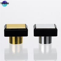 TUOOU en stock vente en gros de haute qualité argent cuivre Rectangle plastique Fea 15mm bouchon de bouteille de parfum avec insert