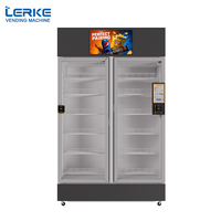 Máquina Expendedora Automática de Fruta Fresca LERKE con Pantalla Publicitaria de 21 Pulgadas, Refrigerador Inteligente con Lector de Tarjetas PAX/NAYAX