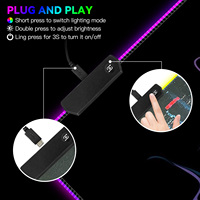 Seri estetika ular api Mouse Pad Gaming RGB Edge , Mouse Pad RGB 800*300mm , RGB Mousepad