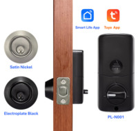 Serrure connectée Tuya WiFi sans clé, avec Bluetooth, pour porte en bois, avec application, réseau intelligent, serrure pour porte en verre