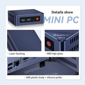 Nuevo Beelink MINI S12 <span class=keywords><strong>Gaming</strong></span> Mini <span class=keywords><strong>PC</strong></span> Intel 12th Alder Lake N95 4C/4T DR4 Win 11 Pro Mini Computadora - Product Image 6