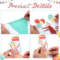 Guirlande de fanions en papier colorés pour fête à thème animaux, bannière décorative écologique pour anniversaire et baby shower