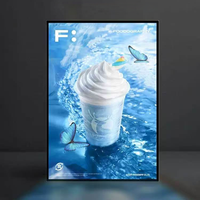 Panneau publicitaire LED rectangulaire ultra fin en aluminium pour intérieur