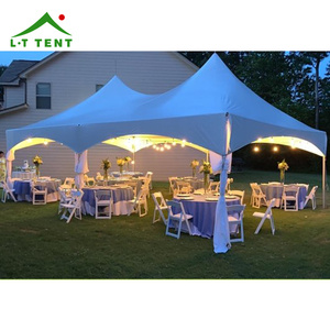 Tente de réception extérieure de grande taille en aluminium blanc avec cadre en alliage d'aluminium imperméable pour mariage et événements, 20'x20', tente à pic haut - Product Image 3