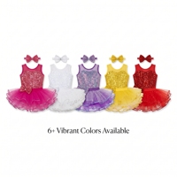 Costume de danse jazz rouge pour filles, robe tutu à paillettes en forme de cœur pour enfants, jupe en tulle superposée scintillante pour Noël et les spectacles sur scène
