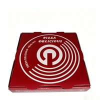 Boîte à pizza en carton ondulé biodégradable et écologique, résistante, jetable, avec logo personnalisable en feuille d'or, taille adaptable pour l'emballage alimentaire