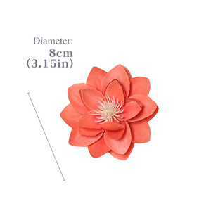 Fleurs artificielles en soie Lichao, imitant le lotus, pour décoration de mariage, accessoires de coiffure, ornement photographique - Product Image 5