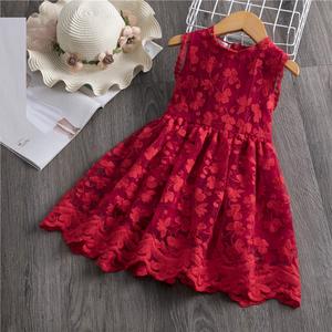 88637 Mode été 2022 Robe de princesse pour filles Enfants Bébé Dentelle Manches évasées Fête Vêtements pour bébés Robes Fille - Product Image 5