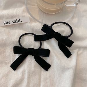 Pince à <span class=keywords><strong>cheveux</strong></span> nœud en velours noir, Vintage, accessoires, 50 pièces - Product Image 3