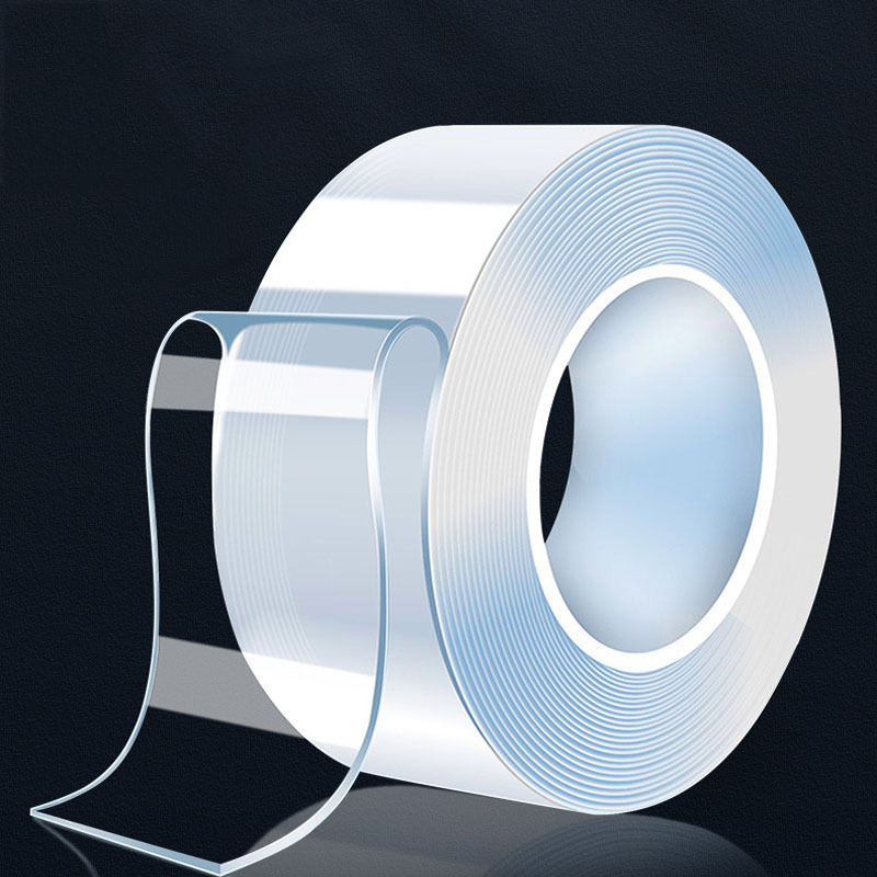 EONBON Clear Sticky Tape Self Adhesive Heavy Duty Acrylic Nano Tape Reusable Double Sided Nano Tape Removable Sticky Strip