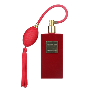 Botella de perfume de vidrio de 100 ml spray Flocado botella de vidrio cuadrado para perfume - Product Image 4