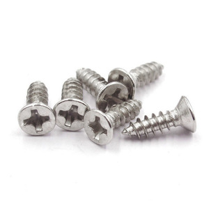 Tornillos Autorroscantes Yuan Hongda, Cabeza Plana Cruzada, Acero al Carbono, Grado 4.8, Estándar GB846, para Uso en Construcción - Product Image 1