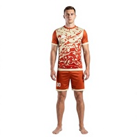 Ensemble maillot et short de football personnalisé à manches raglan, coupe ajustée, uniforme d'équipe, vente en gros