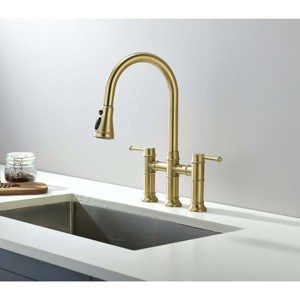 <span class=keywords><strong>Rubinetto</strong></span> da Cucina Moderno a <span class=keywords><strong>Doppio</strong></span> Comando con Doccetta Estraibile, in Acciaio Inox 304, con Valvola in Ceramica, Miscelatore Acqua Calda e Fredda per Hotel - Product Image 2