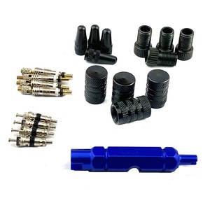 Set di Utensili Multifunzionali Hengtu |   Set di 21 Pezzi: Valvole Presta/Schrader + Chiave + Tappi in Lega di Alluminio per Valvole Francesi - Product Image 4