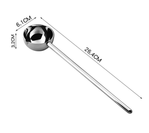 Cuchara para Servir Sopa Grande de Acero Inoxidable DF403 de 60 ml, Utensilios de Cocina con Mango Largo Hueco - Product Image 3