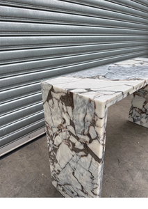 Comptoir en marbre naturel de style design Table longue murale Table d'entrée de luxe Table <span class=keywords><strong>console</strong></span> couloir entrée entrée extensible - Product Image 4