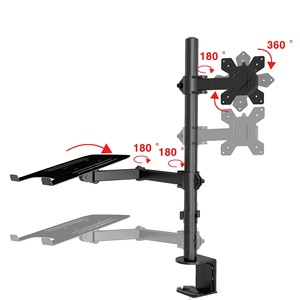 Soporte Metálico para Pantalla de 10"-27", Brazo Doble Ajustable para Monitor LCD, Soporte de Escritorio y Soporte para Laptop - Product Image 5
