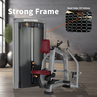 Máquina de remo sentado comercial con carga de pin para entrenamiento de espalda, equipo de fitness para gimnasio con selector de peso
