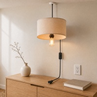 Câble d'alimentation US à 2 broches NEMA1-15P avec interrupteur intégré, douille E27 pour lampe
