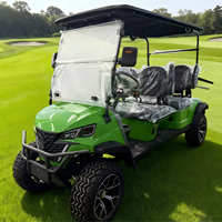 Beemotor Nouveau Design Luxe Chariot de Golf Électrique 72V Lithium 4 Places, Moteur Électrique Voiturette de Club Luxe Buggy Tout-Terrain