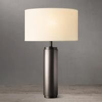 Lampe de table décorative moderne de luxe avec base en lin et abat-jour en lin, idéale pour les hôtels, les chambres, les salons, les tables de chevet