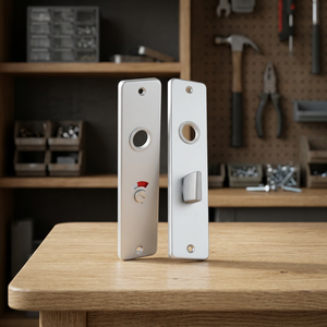 Plaques de porte modernes en aluminium écologiques avec découpes circulaires et interrupteur à bascule pour usage résidentiel - Product Image 4