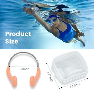 <span class=keywords><strong>Pinzas</strong></span> nasales antideslizantes de silicona y metal a prueba de agua <span class=keywords><strong>para</strong></span> Entrenamiento de natación Material súper suave <span class=keywords><strong>para</strong></span> adultos y niños - Product Image 2