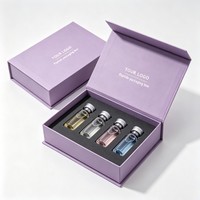 Boîtes de flacons personnalisées de luxe imprimées, flacons de 10 ml / 20 ml, boîte cadeau rigide magnétique pour l'emballage de petits flacons avec mousse EVA