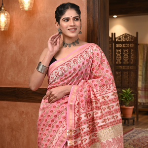 Sari en soie MAHESWARI pour les occasions de mariage - Product Image 3