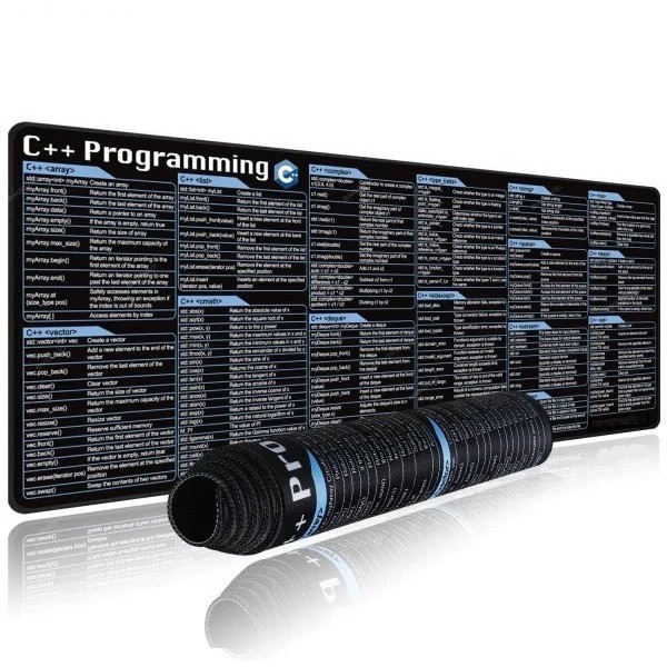 Large Office Desktop Mouse Pad for C++ Programming Full English Shortcut Key Rubber Dirty-Resistant in Stock