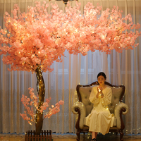 Arbre artificiel à fleurs de cerisier, arbre à fleurs de pêcher, décoration intérieure et extérieure, aménagement paysager, décoration vitrine d'hôtel