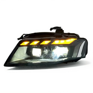 Accessori Auto SJC, Fari per <span class=keywords><strong>Audi</strong></span> <span class=keywords><strong>A4</strong></span> 2008-2012, Aggiornamento allo Stile RS, Fari <span class=keywords><strong>LED</strong></span> con Sistema di Illuminazione Diurna, Luci Anteriori Auto - Product Image 4