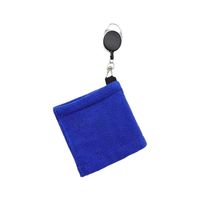 Serviette de golf rétractable en microfibre avec mousqueton, logo personnalisé, séchage rapide, absorbante, vente en gros, fabricant