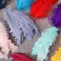 Rouleau de plumes d'oie teintes en gros pour la décoration de chapeaux, artisanat DIY, accessoires de costumes de carnaval, vente en gros