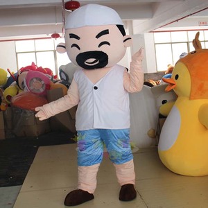 Disfraz de Mascota Humanoide Personalizado de Fábrica OEM, Chaleco de Felpa Personalizado con Turbante, Tema de Granjero, Unisex, Adulto, de Marca - Product Image 2