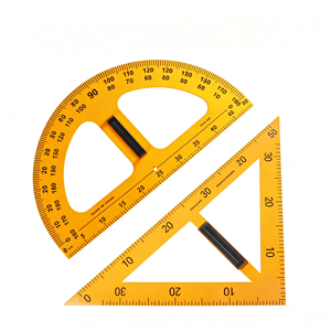 Ensemble d'enseignement <span class=keywords><strong>de</strong></span> la géométrie pour collégiens et lycéens ZKJ – Règle en plastique HIPS épaissie et rapporteur triangulaire pour le <span class=keywords><strong>dessin</strong></span> <span class=keywords><strong>mathématique</strong></span> - Product Image 2