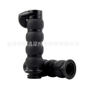 Zuqing <b>Motorcycle</b> Handlebar <b>Grips</b> Aluminum Chrome Black For Harley-Davidson Universal Fit - Product Image 3