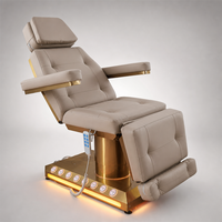 Table de traitement électrique à 4 moteurs, inclinable de 0 à 180 degrés, hauteur réglable, pour salon, spa, soins du visage, microblading, tatouage, clinique dentaire