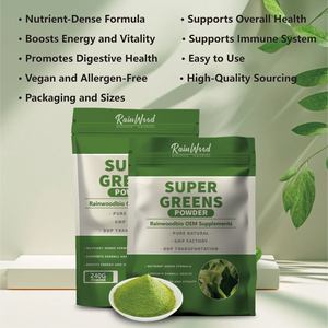 Super Greens Supplement Spirulina Poeder Private Label Groene Superfood Poeder Super Greens Poeder - Product Image 2