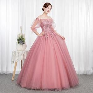 Gaun malam wanita pesta <span class=keywords><strong>Prom</strong></span> rok ulang tahun anak perempuan elegan panjang selantai - Product Image 2