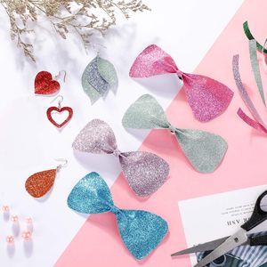 Tessuto in <span class=keywords><strong>Ecopelle</strong></span> Glitterata di Alta Qualità, Senza MOQ, per Scarpe, Artigianato, Fiocchi per Capelli, <span class=keywords><strong>Borse</strong></span> Elasticizzate - Product Image 4