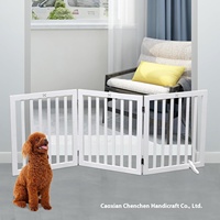 Porte moderne en bois avec motif solide Fermeture à bouton d'escalier pliable pour animaux de compagnie Style élégant