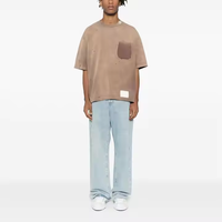 T-shirt de décapage lourd personnalisé fabricant surdimensionné Rip Old Vintage 100% coton col rond lavé T-shirt pour homme
