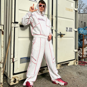 Sweat à capuche ample réversible en polaire de haute qualité, écologique, taille plus, logo personnalisé, broderie 3D - Product Image 6