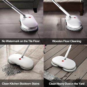 Mopa Eléctrica Inalámbrica con Autolimpieza y Cubeta, Fregadora Automática, Mopa Giratoria Eléctrica para Limpieza de Pisos - Product Image 4